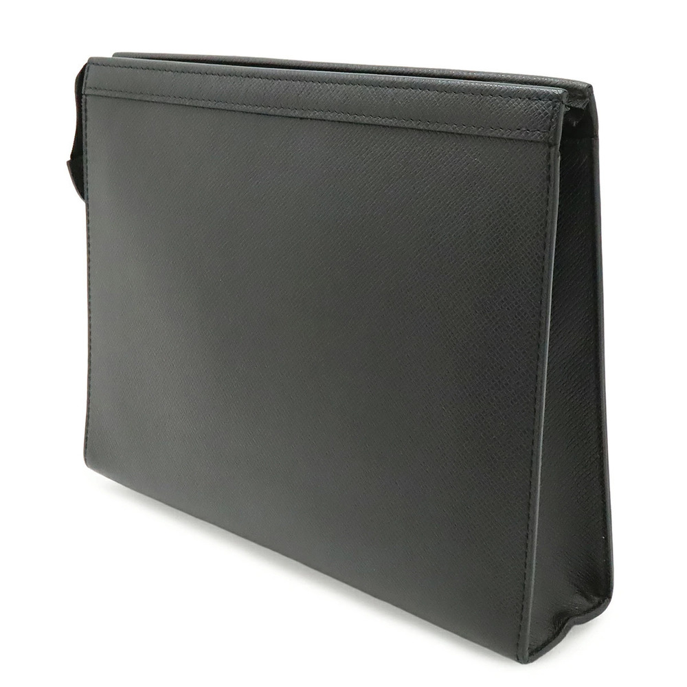 Louis Vuitton Shoulder Noir Leather Voyage Pochette Calf Bag Taiga Black